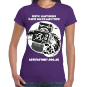 Giant Robot - ladies tapered fit on a dark colour