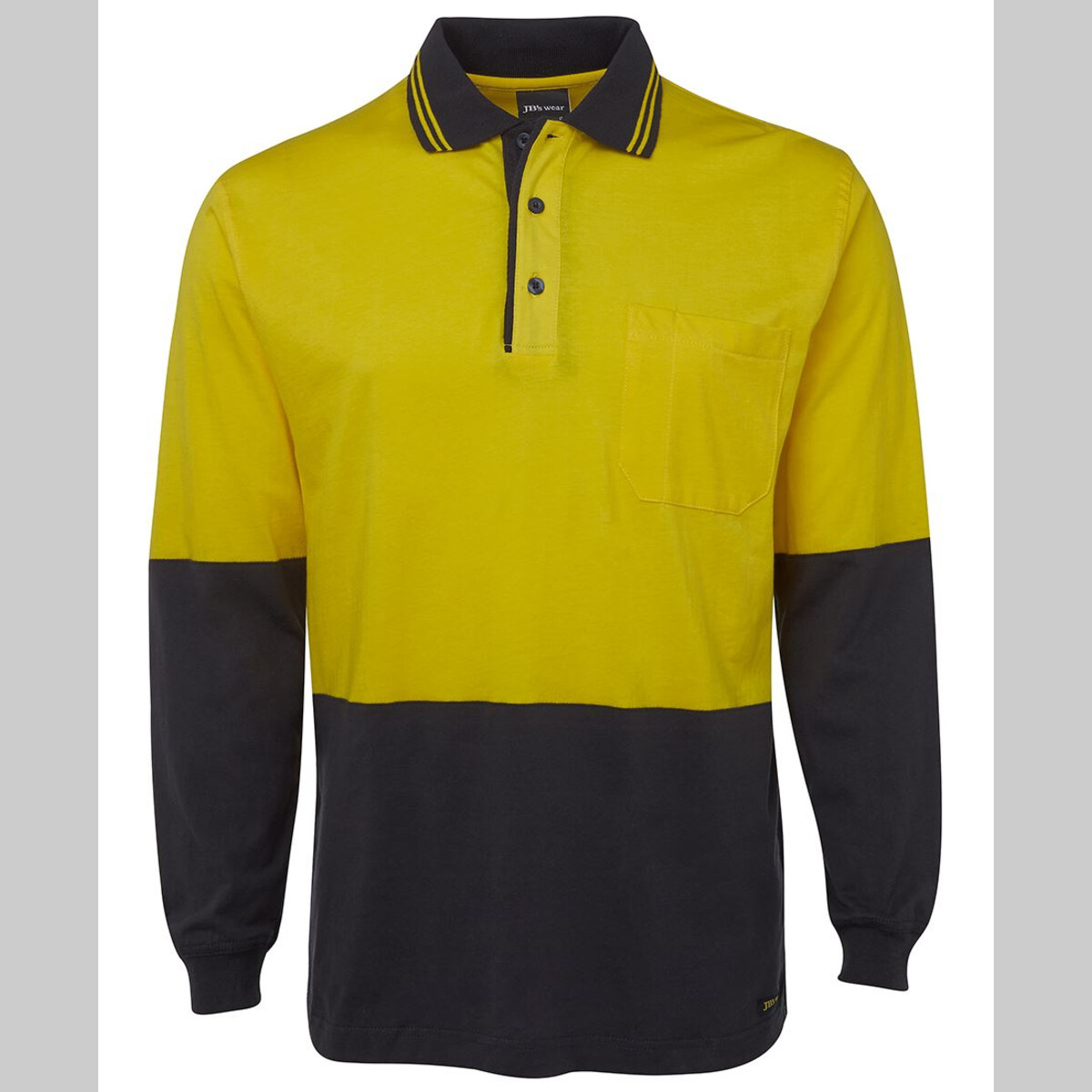 JB's Hi Vis L/S Cotton Polo Front