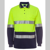 JB's Hi Vis Long Sleeve (D+N) Traffic Traditional Polo