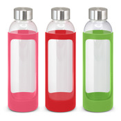 Premium Glass 600ml Water Bottle with silicone case